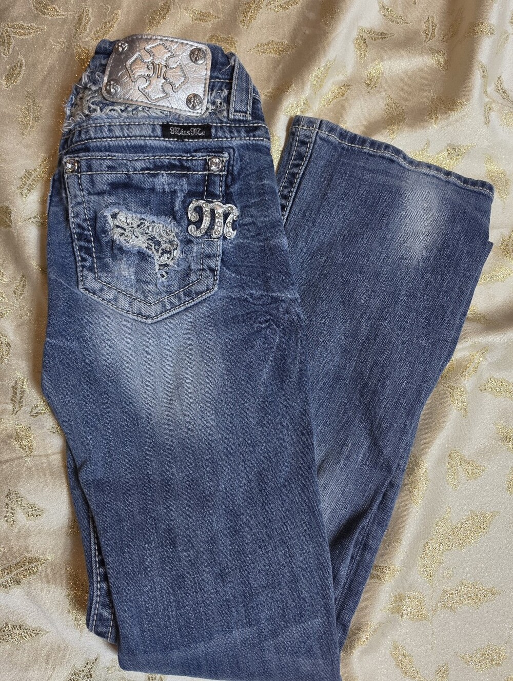Miss Me Signature Boot cut Bling Jean size 25
